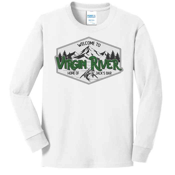 Welcome To Virgin River Home Of Jack's Bar Kids Long Sleeve Shirt