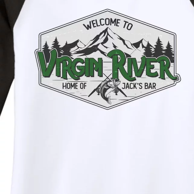 Welcome To Virgin River Home Of Jack's Bar Women's Tri-Blend 3/4-Sleeve Raglan Shirt