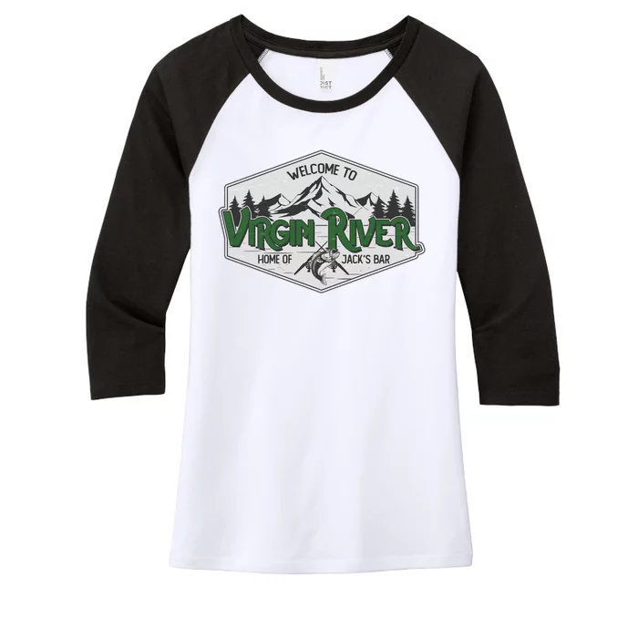 Welcome To Virgin River Home Of Jack's Bar Women's Tri-Blend 3/4-Sleeve Raglan Shirt