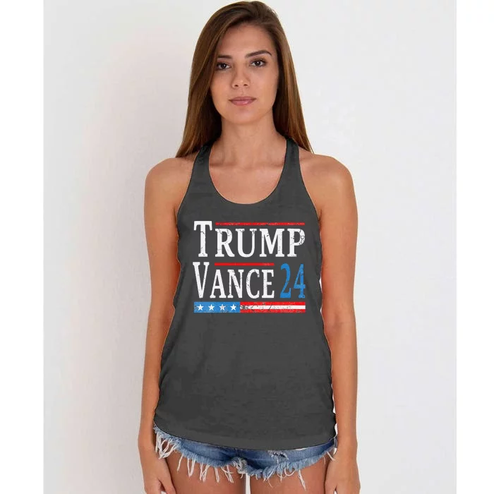 Women Trump Vance 2024 President Trump Supporter Reelection Gift Women's Knotted Racerback Tank