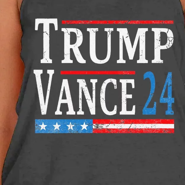 Women Trump Vance 2024 President Trump Supporter Reelection Gift Women's Knotted Racerback Tank