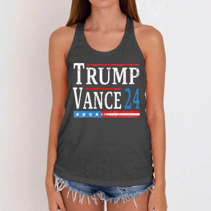 Women Trump Vance 2024 President Trump Supporter Reelection Gift Women's Knotted Racerback Tank