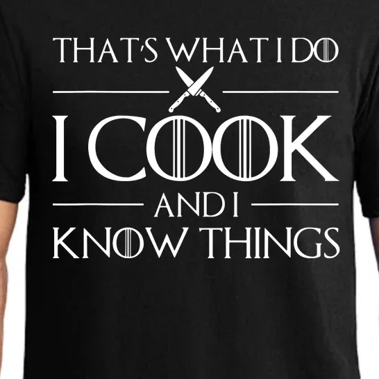 Women Thats What I Do I Cook And I Know Things Chef Pajama Set