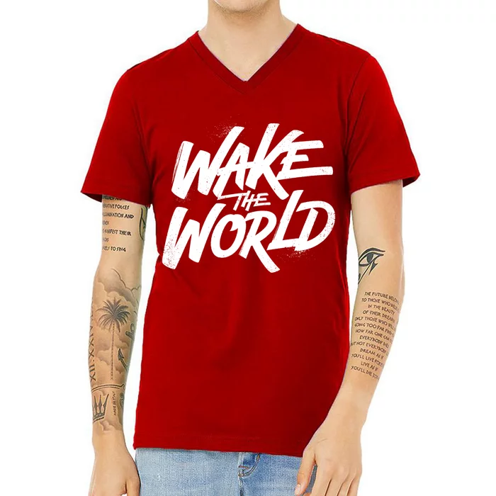 Wake The World V-Neck T-Shirt