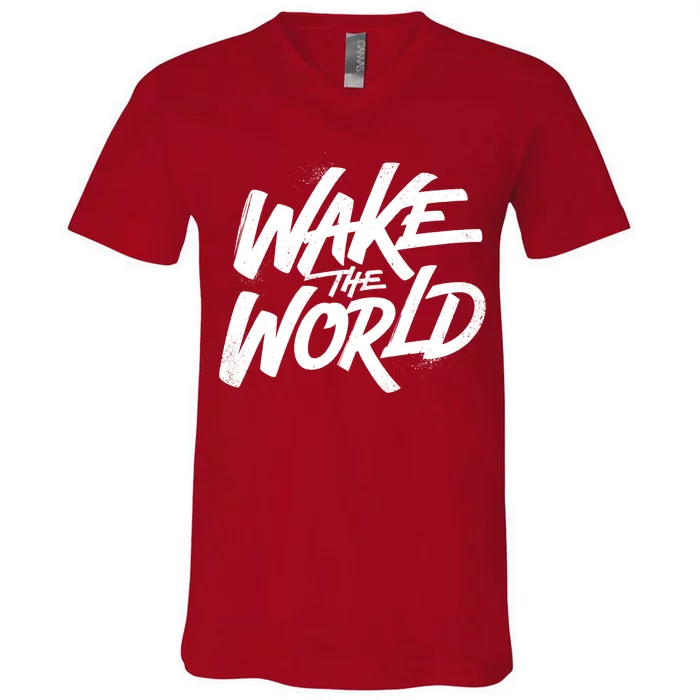 Wake The World V-Neck T-Shirt