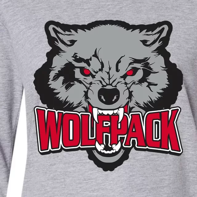 Wolfpack Team Womens Cotton Relaxed Long Sleeve T-Shirt