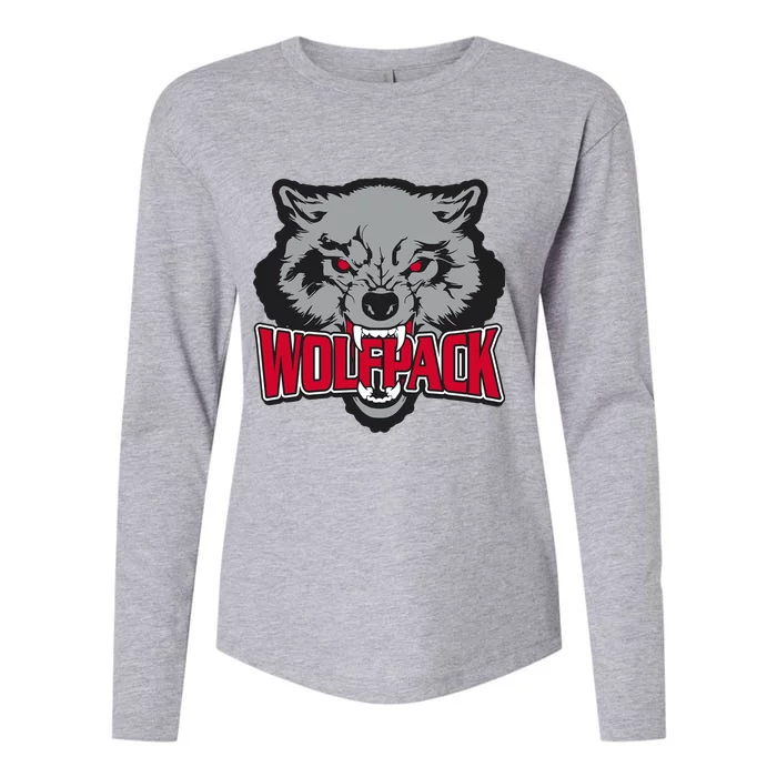 Wolfpack Team Womens Cotton Relaxed Long Sleeve T-Shirt