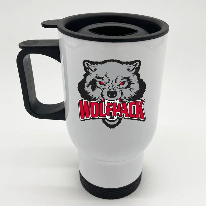 Wolfpack Team Front & Back Stainless Steel Travel Mug