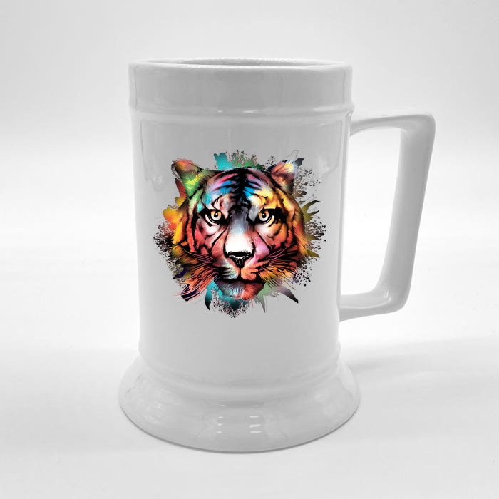 Watercolor Tiger Front & Back Beer Stein