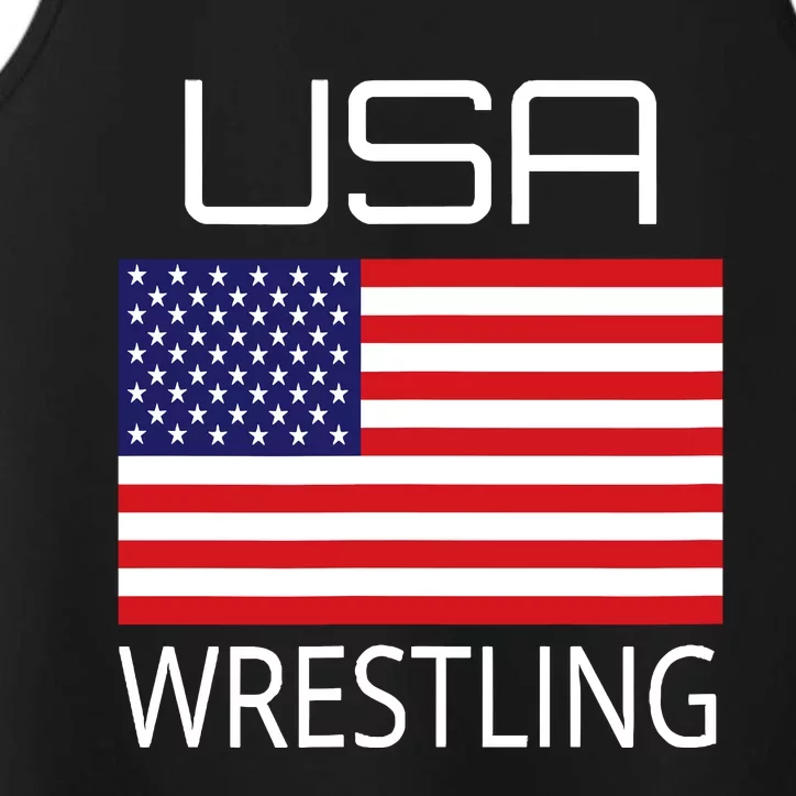 Wrestling Team Wrestle Usa American Flag Wrestler Coach Gift Performance Tank