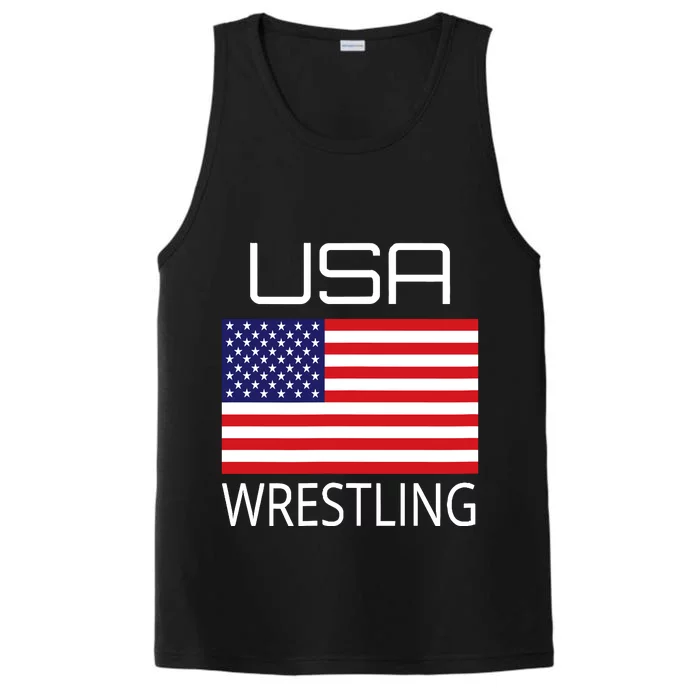 Wrestling Team Wrestle Usa American Flag Wrestler Coach Gift Performance Tank