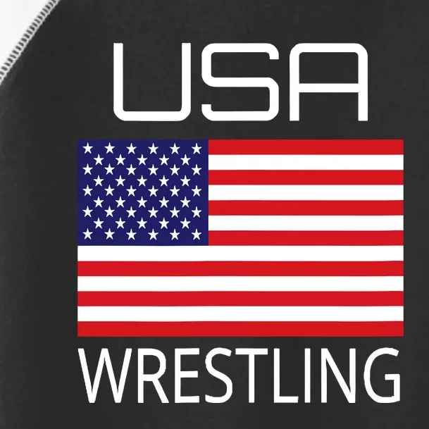 Wrestling Team Wrestle Usa American Flag Wrestler Coach Gift Toddler Fine Jersey T-Shirt