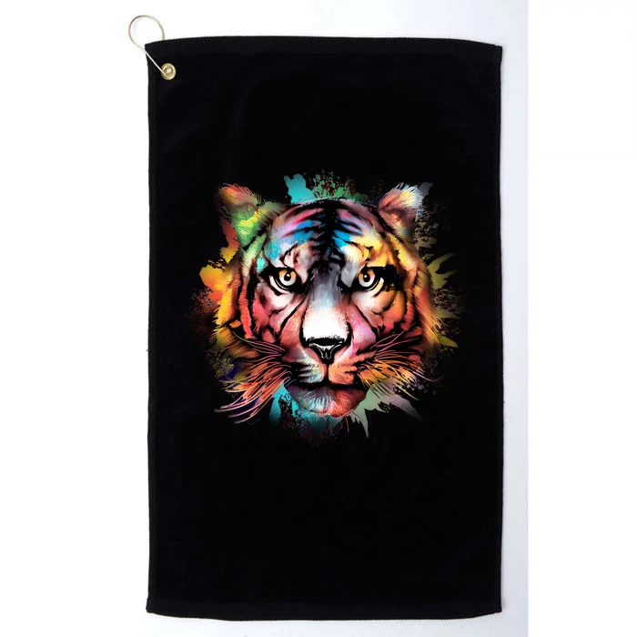 Watercolor Tiger Platinum Collection Golf Towel