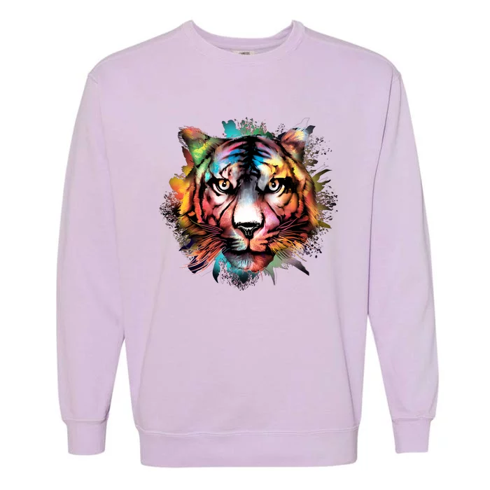 Watercolor Tiger Garment-Dyed Sweatshirt