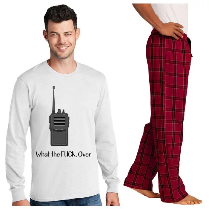 Walkie Talkie What The Fuck Over Long Sleeve Pajama Set