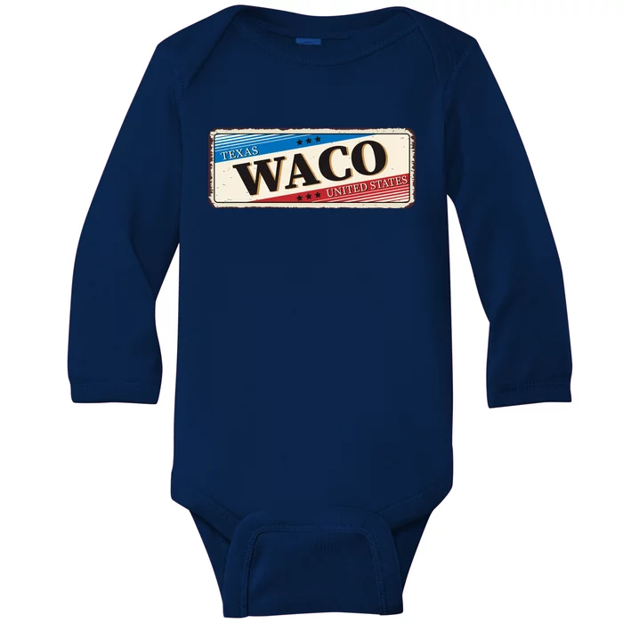 Waco Texas Baby Long Sleeve Bodysuit