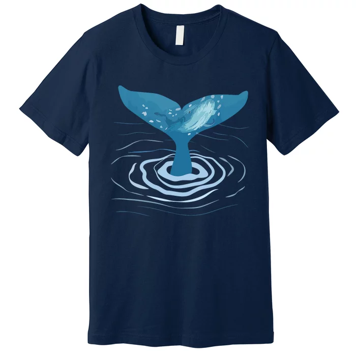 Whale Tail Whale Lover Whales Marine Biologist Wildlife Premium T-Shirt