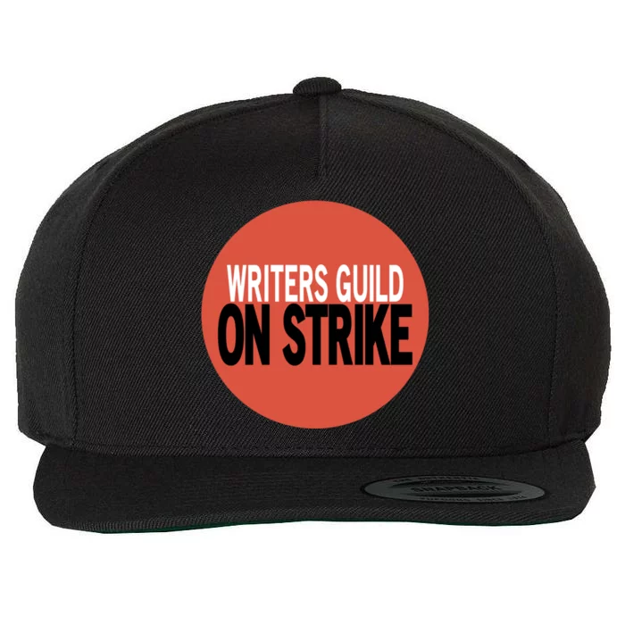 WGA Tee Writers Guild Of America On Strike Anti AI Chatbots Wool Snapback Cap