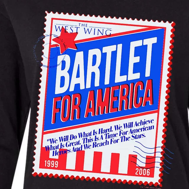 Wb100 The West Wing Bartlet For America Stamp Poster Womens Cotton Relaxed Long Sleeve T-Shirt