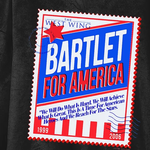 Wb100 The West Wing Bartlet For America Stamp Poster Hooded Wearable Blanket