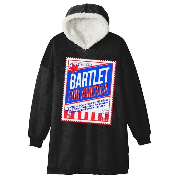 Wb100 The West Wing Bartlet For America Stamp Poster Hooded Wearable Blanket