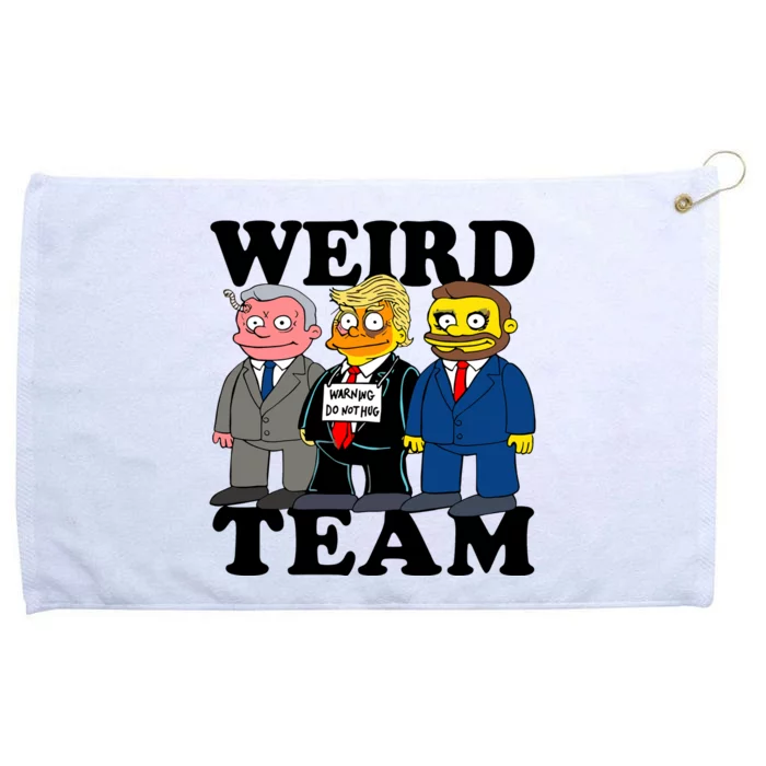 Weird Team Warning Do Nothing Grommeted Golf Towel