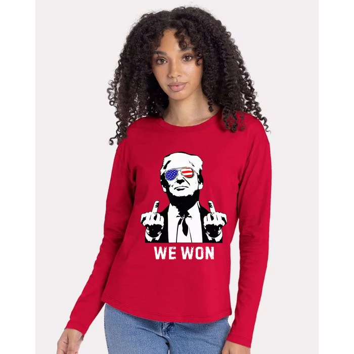 Winner Trump We Won Inauguration Day 47th President Trump Womens Cotton Relaxed Long Sleeve T-Shirt