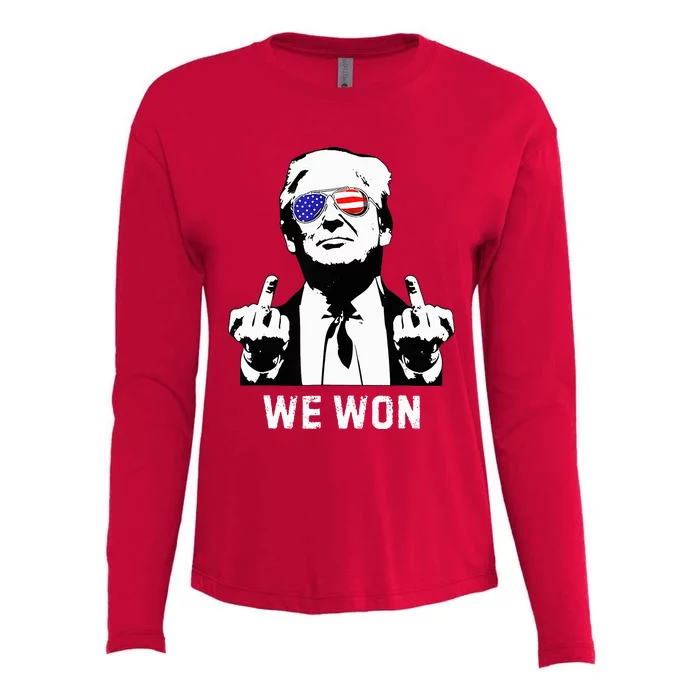 Winner Trump We Won Inauguration Day 47th President Trump Womens Cotton Relaxed Long Sleeve T-Shirt