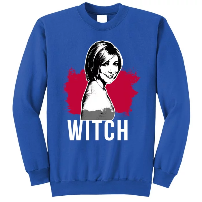 Willow The Witch Portrait Red With White Text (Btvs) Sweatshirt