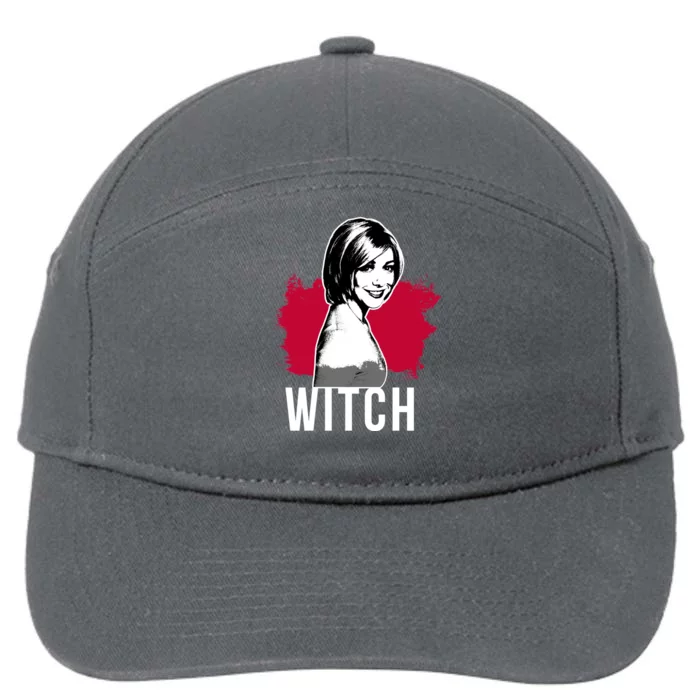 Willow The Witch Portrait Red With White Text (Btvs) 7-Panel Snapback Hat