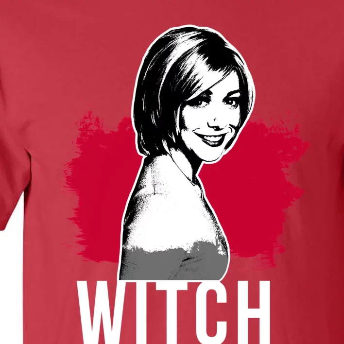 Willow The Witch Portrait Red With White Text (Btvs) Tall T-Shirt