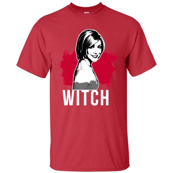 Willow The Witch Portrait Red With White Text (Btvs) Tall T-Shirt