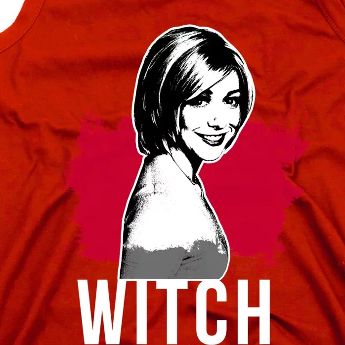 Willow The Witch Portrait Red With White Text (Btvs) Tank Top