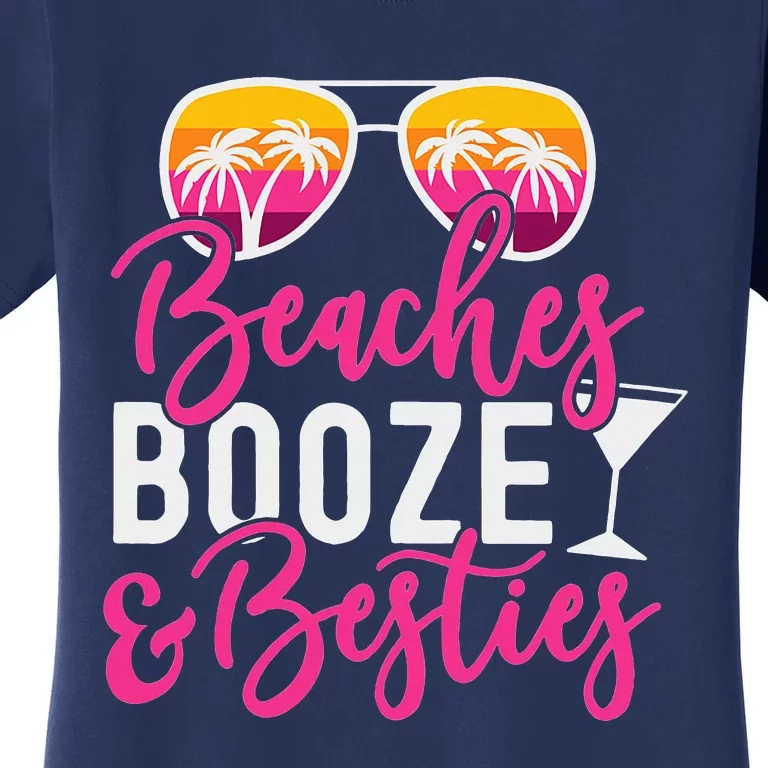 Womens Trip Weekend Friends Beaches Booze & Besties Women's T-Shirt