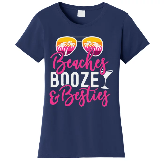 Womens Trip Weekend Friends Beaches Booze & Besties Women's T-Shirt