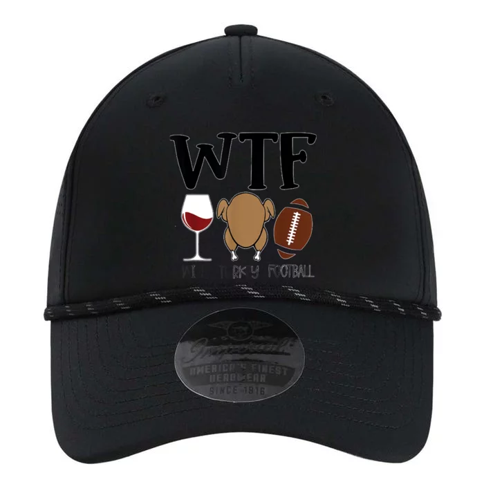 Wtf Thanksgiving Wine Turkey Football Season Cute Gift Performance The Dyno Cap