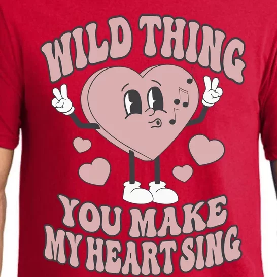 Wild Thing You Make My Heart Sing Valentine Valentine's Day Lover Pajama Set