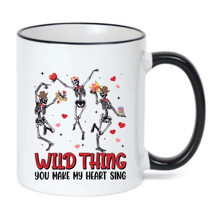 Wild Thing You Make My Heart Sing Black Color Changing Mug