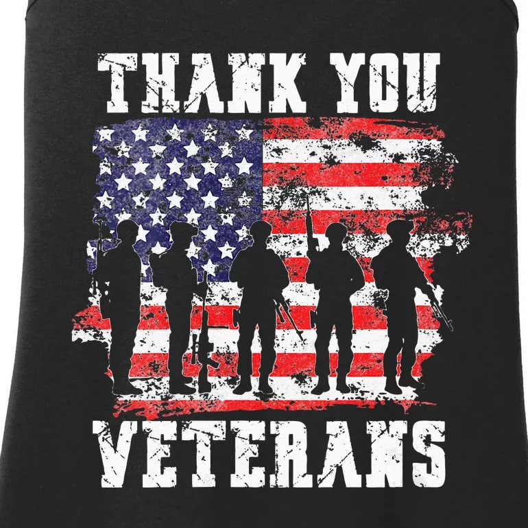 Womens Thank You Veterans For Veterans Day Ladies Essential Tank