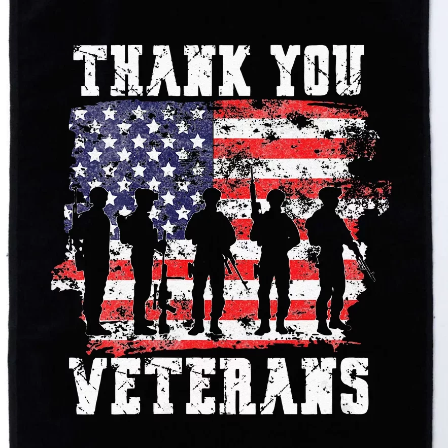 Womens Thank You Veterans For Veterans Day Platinum Collection Golf Towel