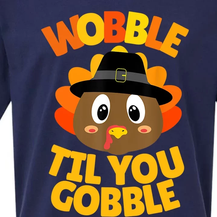 Wobble Til You Gobble Outfit Cute Gift Sueded Cloud Jersey T-Shirt