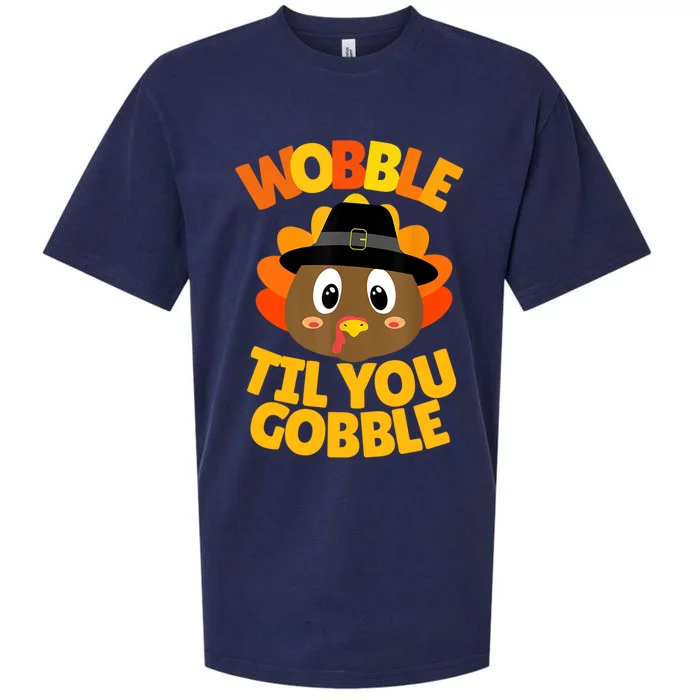 Wobble Til You Gobble Outfit Cute Gift Sueded Cloud Jersey T-Shirt