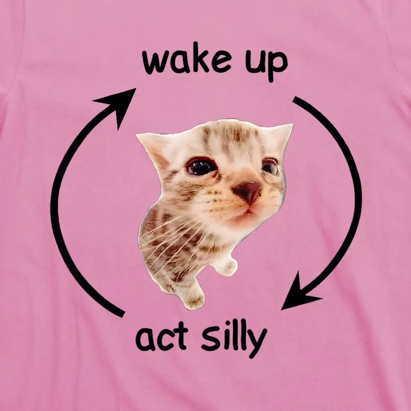 Wake Up Act Silly Cat T-Shirt