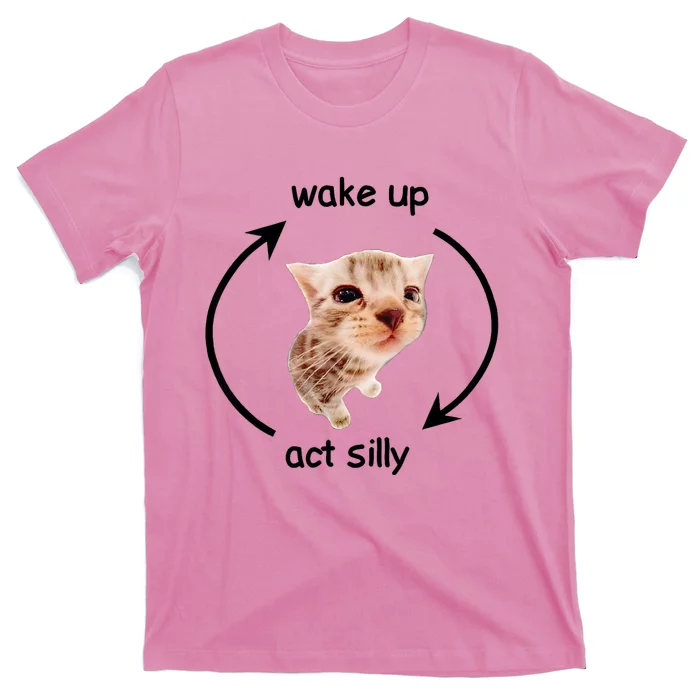 Wake Up Act Silly Cat T-Shirt