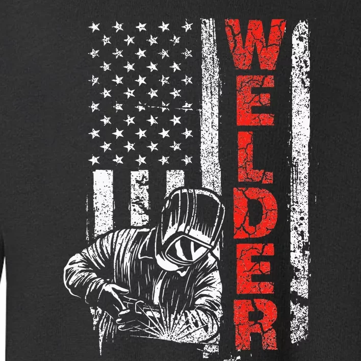 Welder USA American Welding Worker Metalworking Lover Toddler Sweatshirt