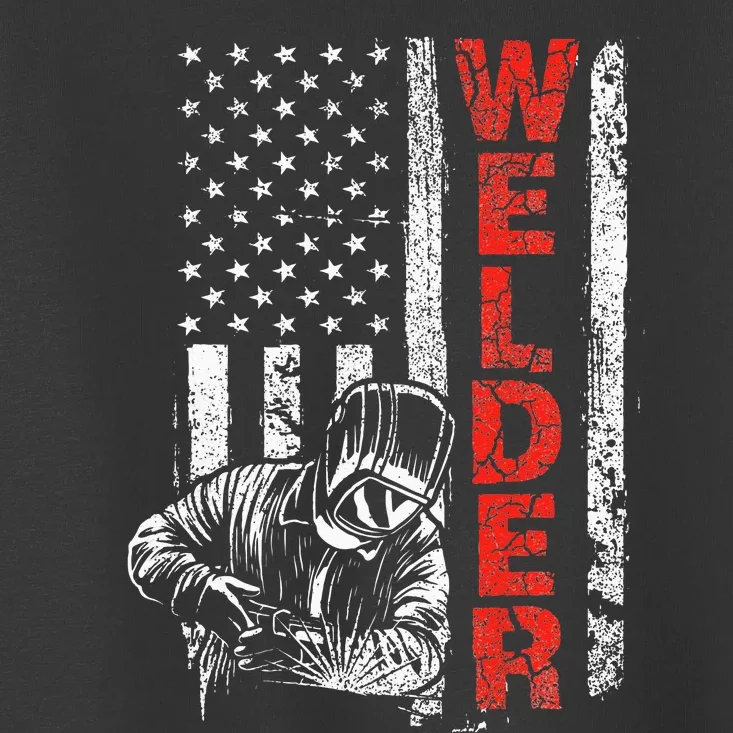 Welder USA American Welding Worker Metalworking Lover Toddler T-Shirt