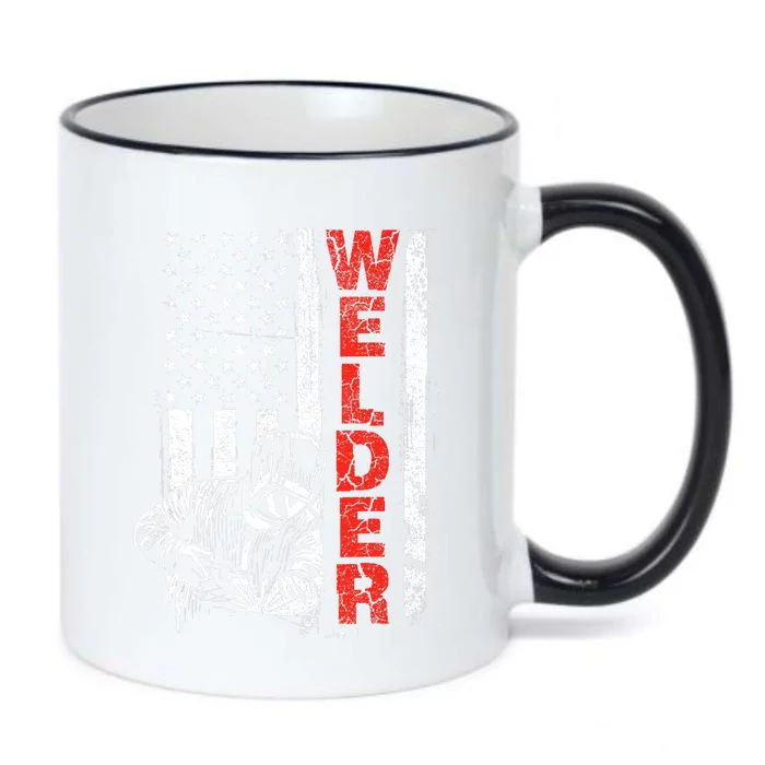 Welder USA American Welding Worker Metalworking Lover Black Color Changing Mug