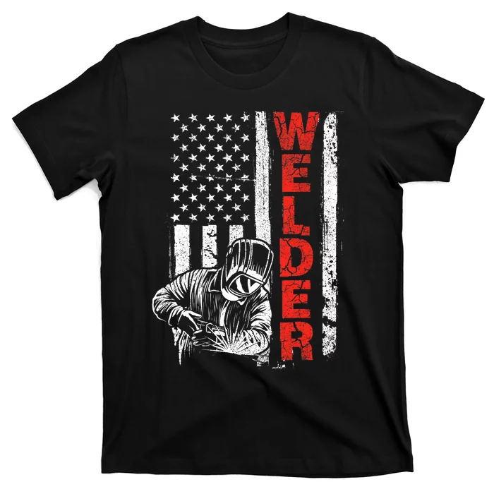 Welder USA American Welding Worker Metalworking Lover T-Shirt