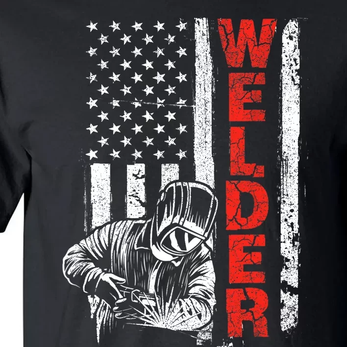 Welder USA American Welding Worker Metalworking Lover Tall T-Shirt