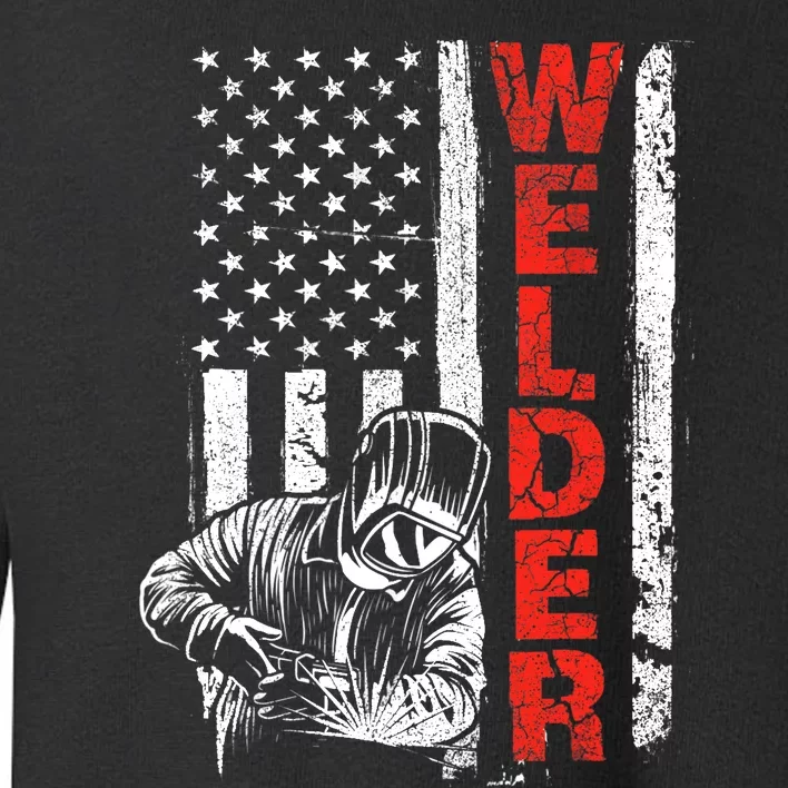 Welder USA American Welding Worker Metalworking Lover Toddler Sweatshirt